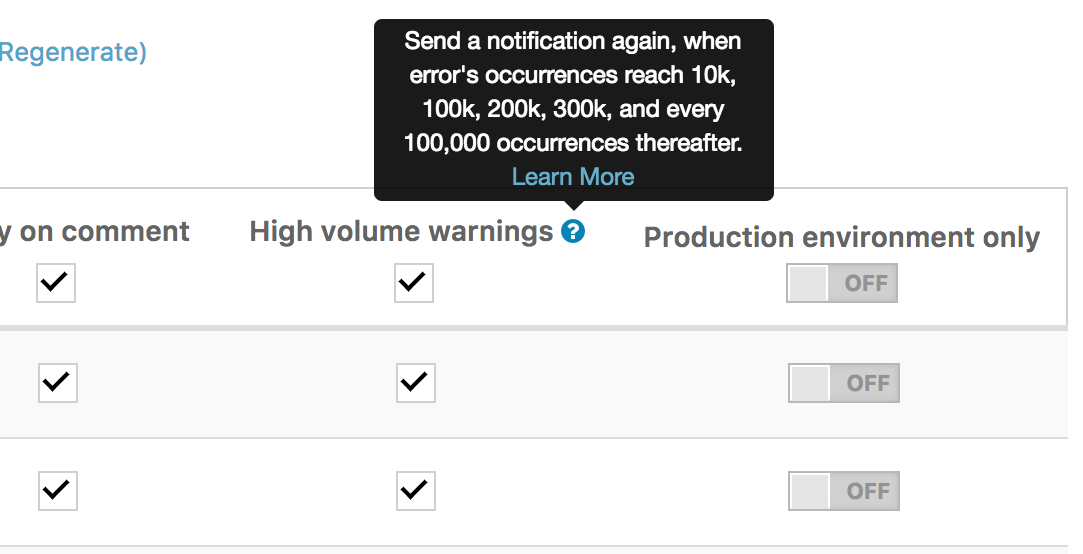 High Volume Warnings: Re-Notification Based on Occurrence Count